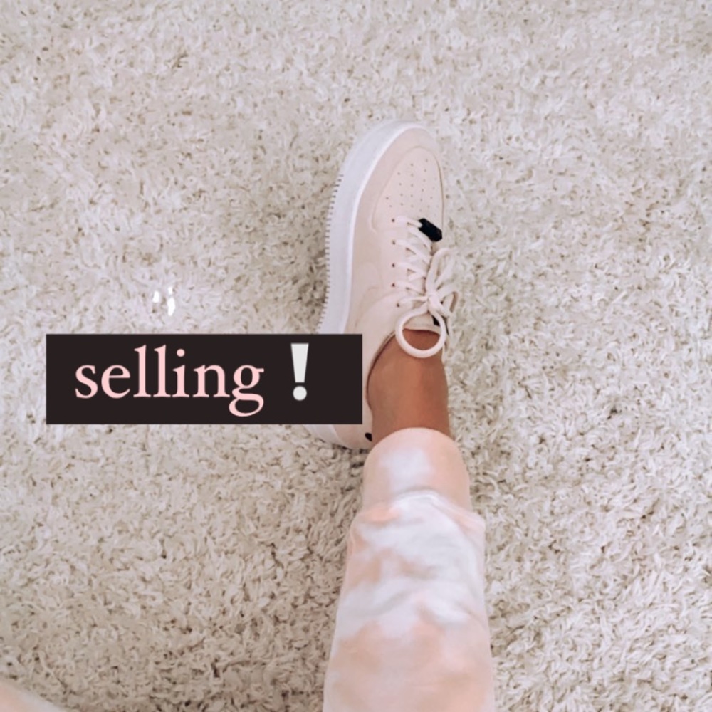 Lightly worn pink Air Force ones